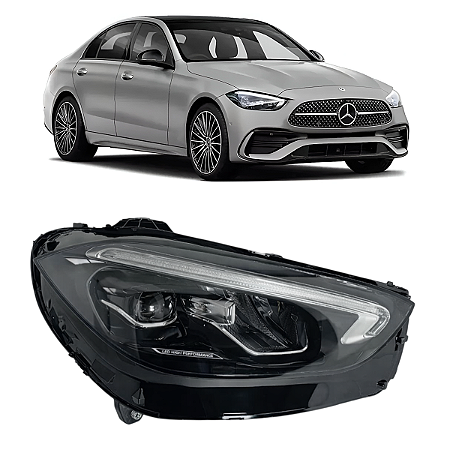 Farol Led Lado Direito Passageiro Mercedes C200 C300 C63 2022 2023 2024 2025 2026 A2069060803