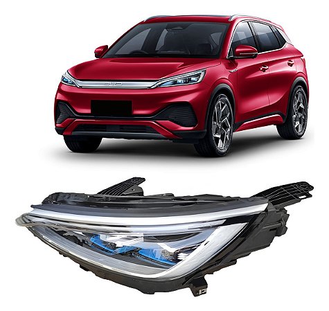 Farol Dianteiro Led Byd Yuan Plus 2023 2024 Lado Esquerdo Motorista