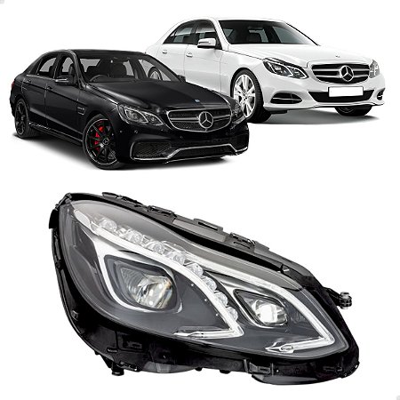 Farol Led Dianteiro Mercedes W212 E250 E350 E400 E63 AMG 2014 15 2016 A2128202439 Direito Passageiro