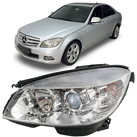 FAROL DIANTEIRO MERCEDES C180 C200 C280 2007 2011 ESQUERDO