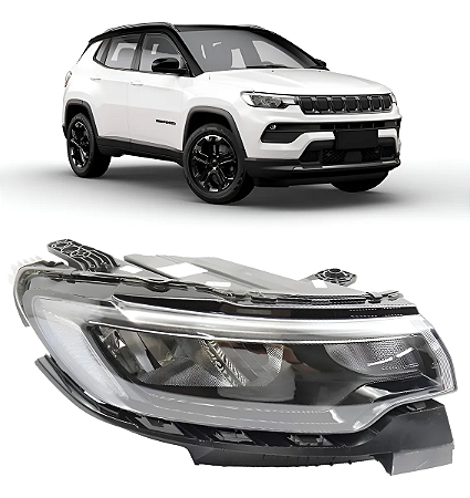 Farol Full Led Modulo Passageiro Jeep Compass 2022 2023 2024