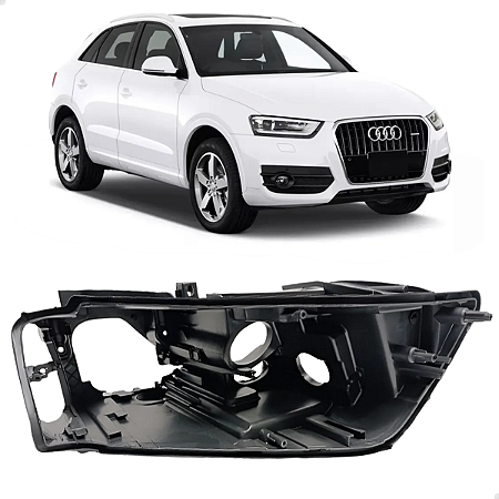 Carcaça Farol Audi Q3 2011 2012 2013 2014 2015 Direito Passageiro