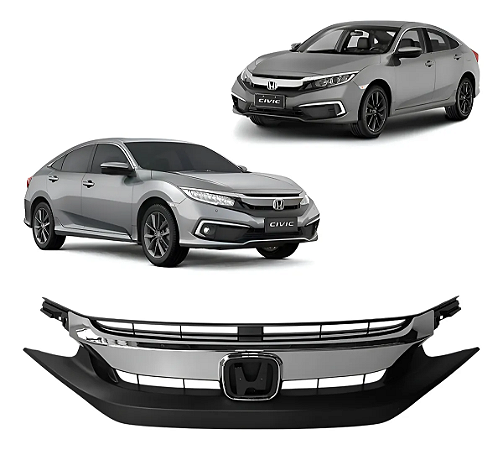 Grade Superior Dianteira Parachoque Civic G10 2019 2020 2021