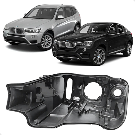 Carcaça Farol Bmw X3 X4 F25 F26 2014 2015 2016 2017 Esquerdo Motorista