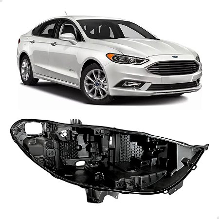 Carcaça Farol Led Fusion 2017 2018 2019 HS7Z13008AB Direito Passageiro