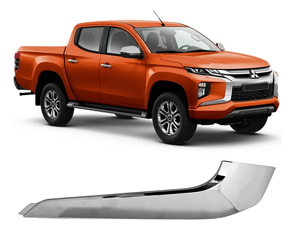 Friso Cromado Inferior Passageiro Parachoque L200 2021 2022 2023