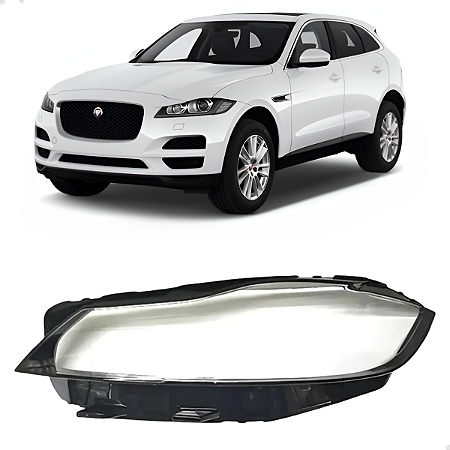 Lente Farol Jaguar F-Pace 2016 2017 2018 2019 2020 Esquerdo Motorista
