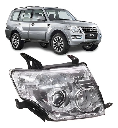 Farol Borda Cristal Xenon Passageiro Pajero Full 2015 2016 2017 2018 2019 8301A046