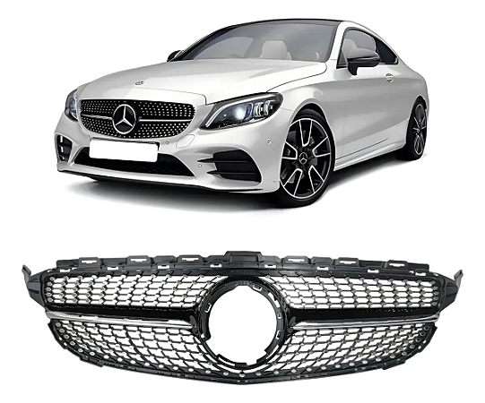Grade Preta Diamante Mercedes W205 C180 C200 2019 2020 2021