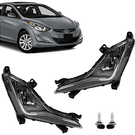 PAR FAROL DE MILHA NEBLINA AUXILIAR ELANTRA 2014 2015 2016