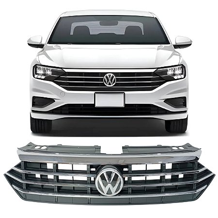 Grade Cromada Emblema Dianteira Jetta Tsi 2019 2020 2021 2022