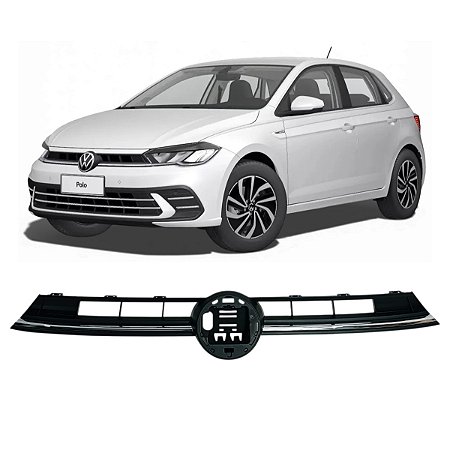 Grade Com Friso Cromado Parachoque Polo Tsi 2023 2024 2025 6EA853651J