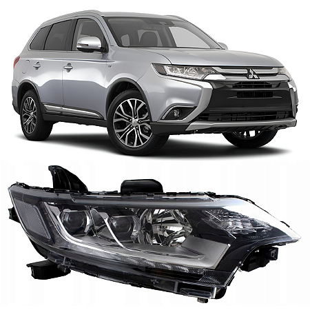 FAROL DIANTEIRO LED OUTLANDER GT 2016 2017 2018 LADO DIREITO