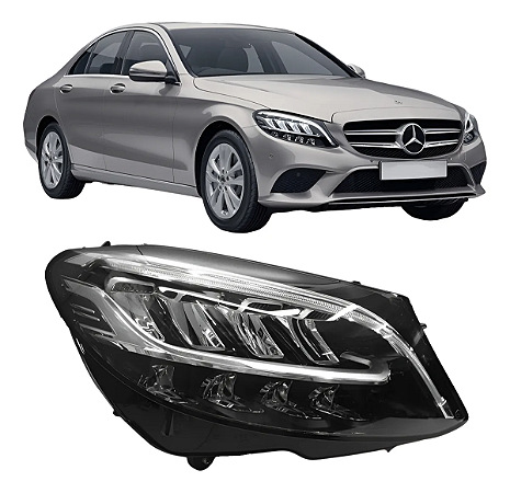 Farol Led Passageiro Mercedes Classe C C180 200 300 2019 2020 2021 2022 A2059065504