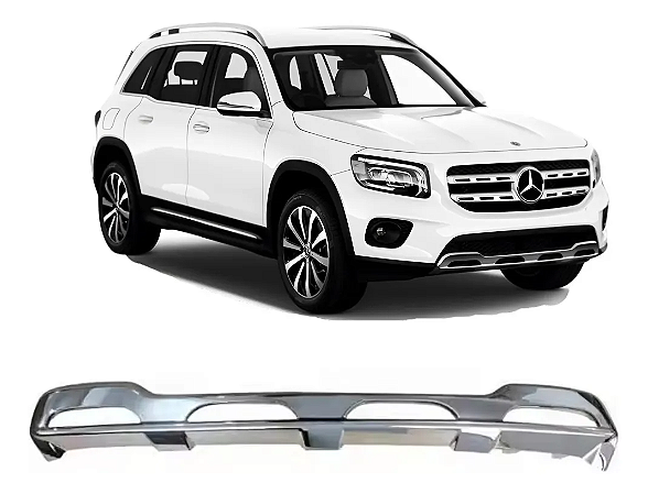 Spoiler Inferior Cromado Parachoque Dianteiro Glb200 2020 2021 2022 2023 A2478855801