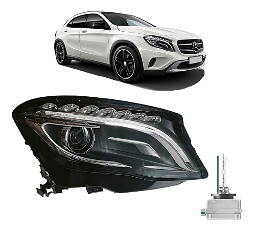 Farol Bi Xenon Lado Passageiro Mercedes Gla200 2015 2016 2017 1569063101