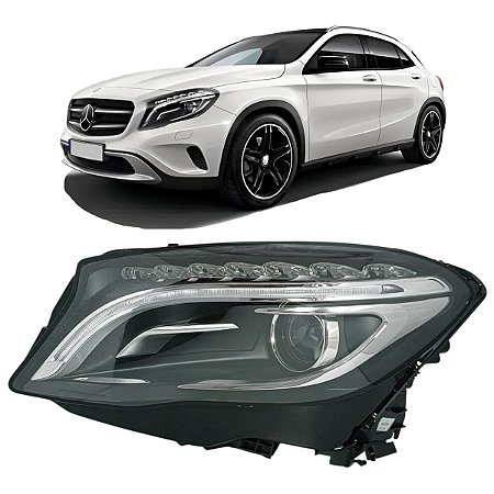 Farol Bi Xênon lado Motorista Mercedes Gla200 2015 2016 2017 1569063100