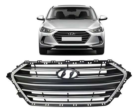 Grade Friso Cinza do Parachoque Dianteiro Elantra 2017 2018 86350F2000