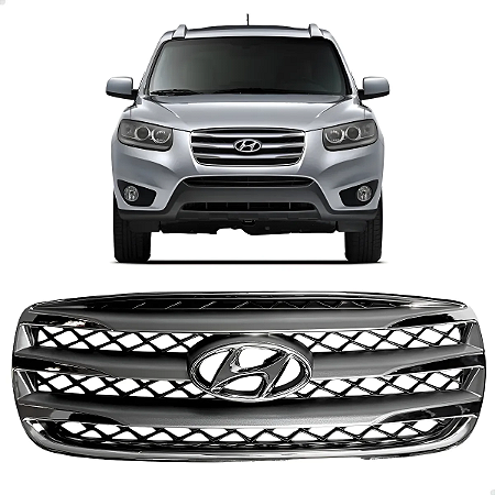 Grade Superior Cromada Dianteira Emblema Santa Fe 2010 2011 2012 86355-2BAA0