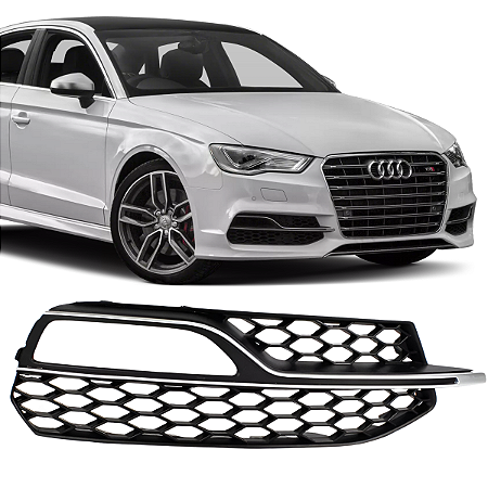 GRADE MOLDURA FAROL DE MILHA AUDI S3 2013 2014 2016 DIREITO