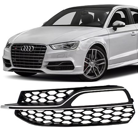 GRADE MOLDURA FAROL MILHA AUDI S3 2013 2015 2016 ESQUERDO
