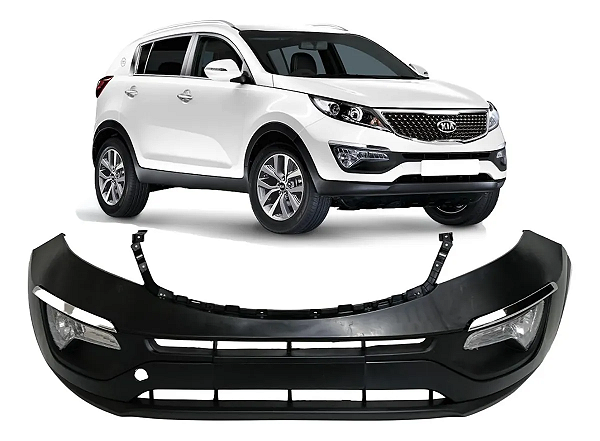Kit Parachoque Dianteiro Farol De Milha Friso Sportage 2011 2012 2013 2014 2015 2016