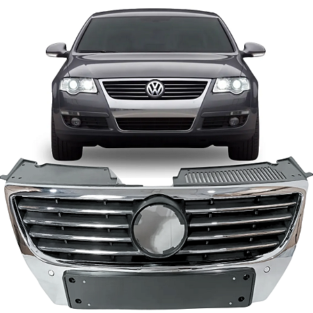 Grade Superior Cromada Sem Furo Passat 2005 2006 2007 2008 2009 2010 3C0853651