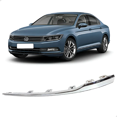 Friso Cromado Lado Motorista Parachoque dianteiro Vw Passat 2016 2017 2018 2019 3G0853253