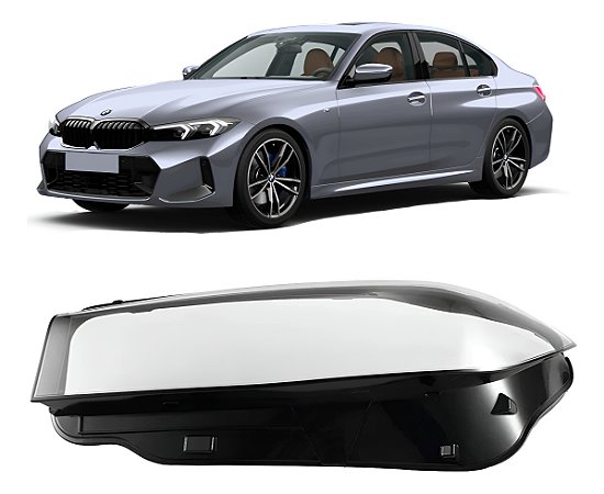 Lente Do Farol Esquerdo Motorista Bmw 320i 330e 2022 2023 2024 2025 0490482407