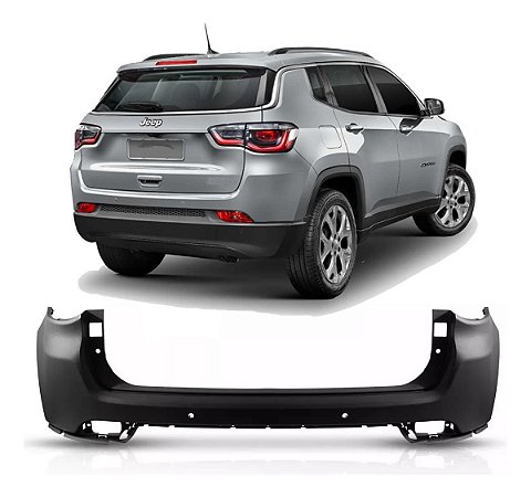 Parachoque Traseiro Furo Sensor Jeep Compass 2017 2018 2019 2020 2021 2022 2023 2024 2025