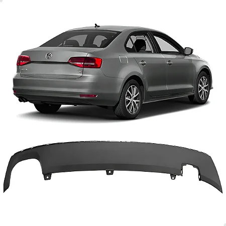 Spoiler Inferior Traseiro Jetta 2015 2016 2017 16d807521 Novo Preto