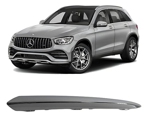 Spoiler Cromado Dianteiro Mercedes Glc300 2019 2020 2021 2022 2023 Esquerdo
