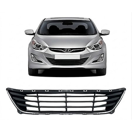 Grade Central Inferior Elantra 2015 2016 Friso Cromado Novo