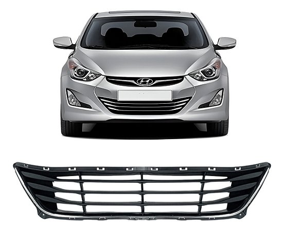 Grade Central Inferior Elantra 2015 2016 Friso Cromado Novo
