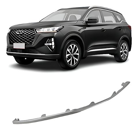 Friso Lateral Do Parachoque Dianteiro Tiggo 7 Pro 2021 2022 2023 2024 2025 Esquerdo