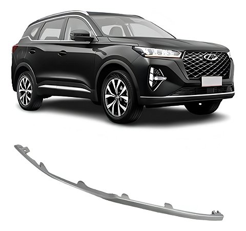 Friso Lateral Parachoque Dianteiro Tiggo 7 Pro 2021 2022 2023 2024 2025 Direito