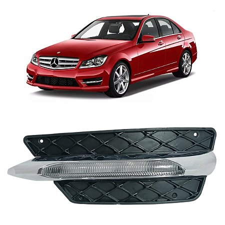 Kit Grade Farol Milha Mercedes C180 C300 2012 2013 2014 Esquerdo