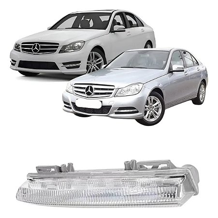 Farol De Milha Led Drl Daylight Esquerdo Mercedes C180 C300 2011 2012 2013 2014
