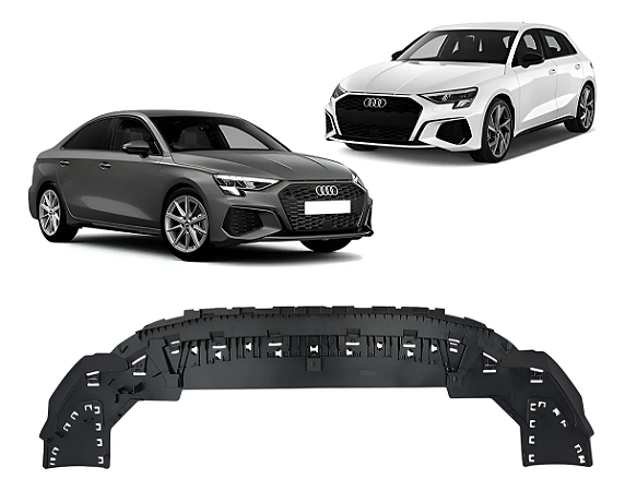 Defletor Inferior Parachoque Dianteiro Audi A3 2021 2022 2023 2024