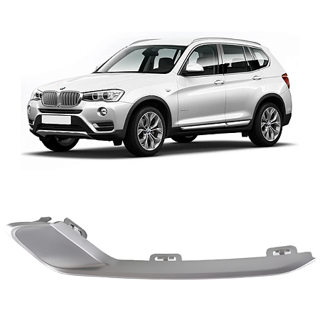 Friso Prateado Grade Milha Bmw X3 F25 2015 2016 2017 Esquerdo Motorista 51117413921