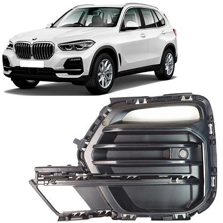 Grade Moldura Tela Farol Milha BMW X5 30D 2018 2020 Esquerdo Motorista 51117449679