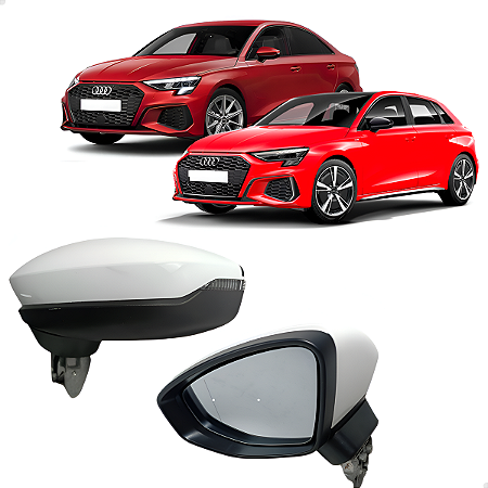 Retrovisor Audi A3 Sedan Sportback 2020 2021 2022 2023 2024 Esquerdo Motorista 8YG857409