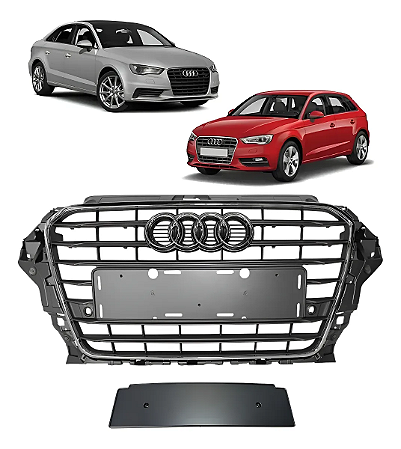 Grade Dianteira Parachoque Audi A3 Sedan 2014 2015 2016 Fosco 8V3853651