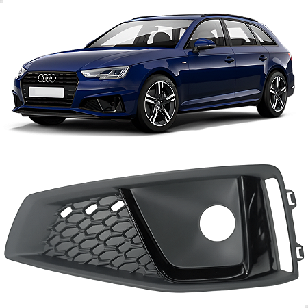 Grade Farol Milha Friso Black Piano Audi A4 Avant 2019 Lado Esquerdo Motorista