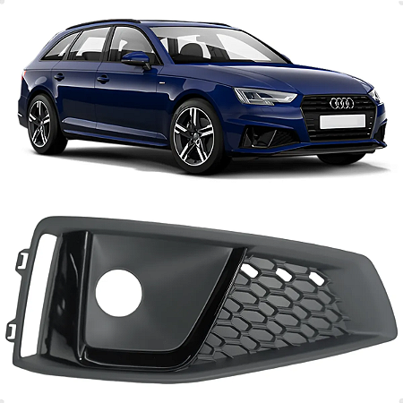 Grade Farol Milha Friso Black Piano Audi A4 Avant 2019 Lado Direito Passageiro