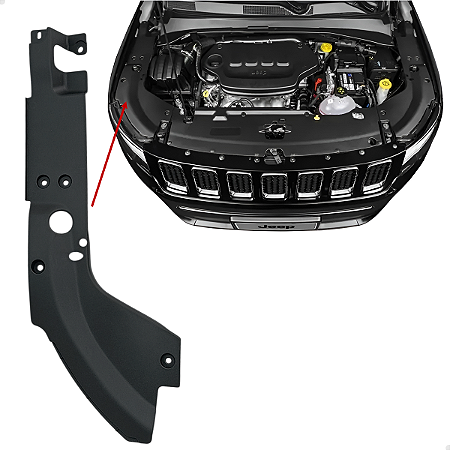 Moldura Cobertura Radiador Compass 2017 18 2019 2020 Direito