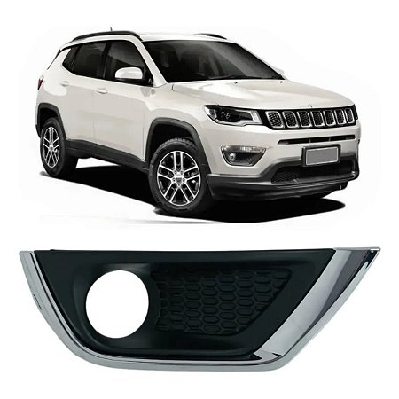 Grade Moldura Milha Cromado Jeep Compas 2017 2018 2019 2020 Direito Passageiro 53224444