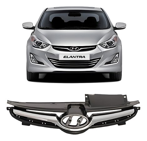 Grade Central Elantra 2015 2016 Friso Cromado Novo