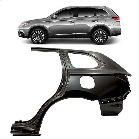 Retalho Folha Lateral Traseira Outlander 2016 2017 2018 2019 2020 2021 2022 Esquerdo Motorista