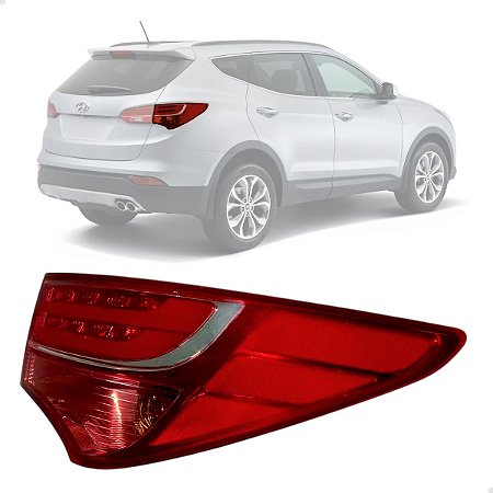 Lanterna Canto Traseira Led Santa Fé 2013 2014 2015 2016 Direito Passageiro 924022W130